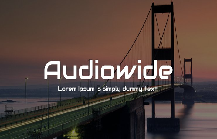 Audiowide Font Family Free Download