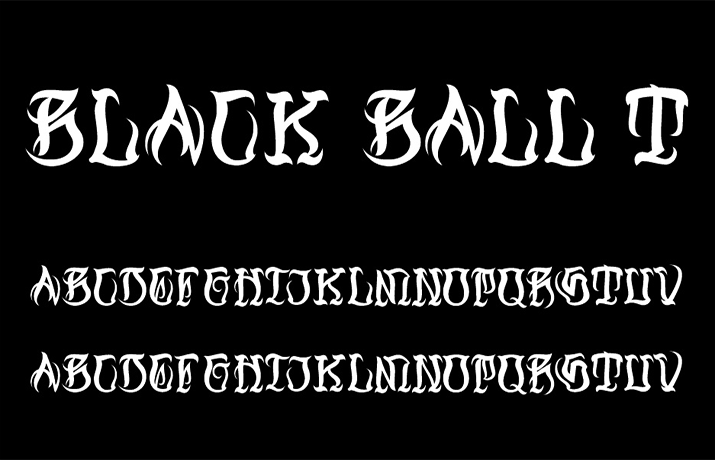 Black Ball Tattoo Font Family Free Download