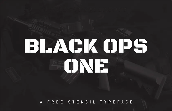 Black Ops One Font Family Free Download