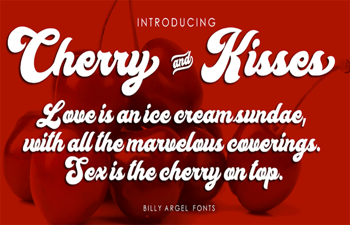 Cherry and Kisses Font Free Download