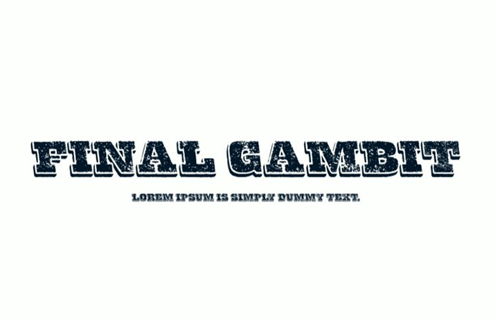Final Gambit Font Family Free Download