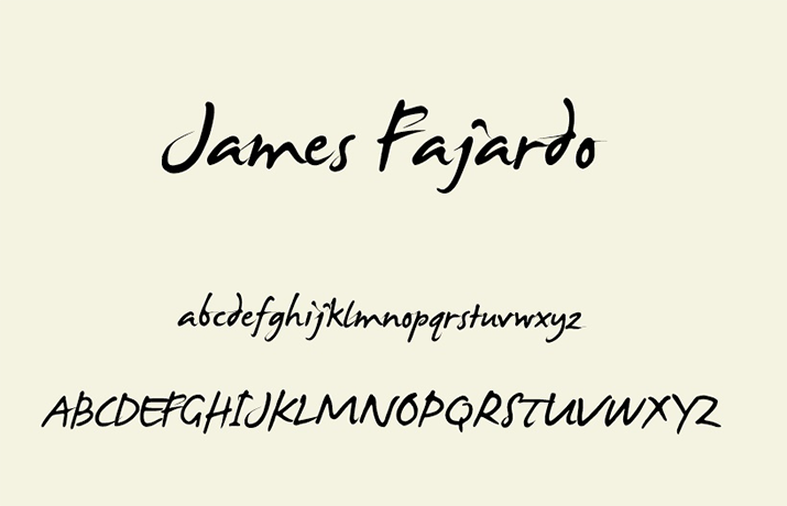 James Fajardo Font Family Free Download
