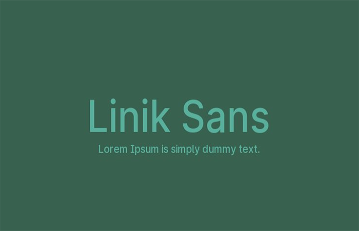 Linik Sans Font Family Free Download