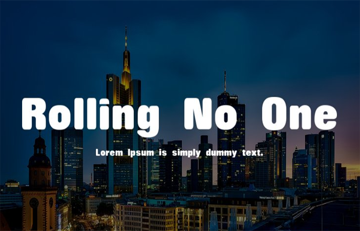 Rolling No One Font Family Free Download