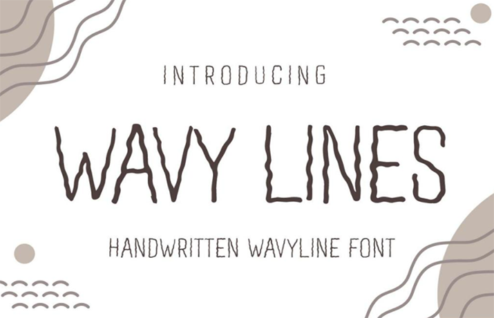 Wavy Lines Font Family Free Download