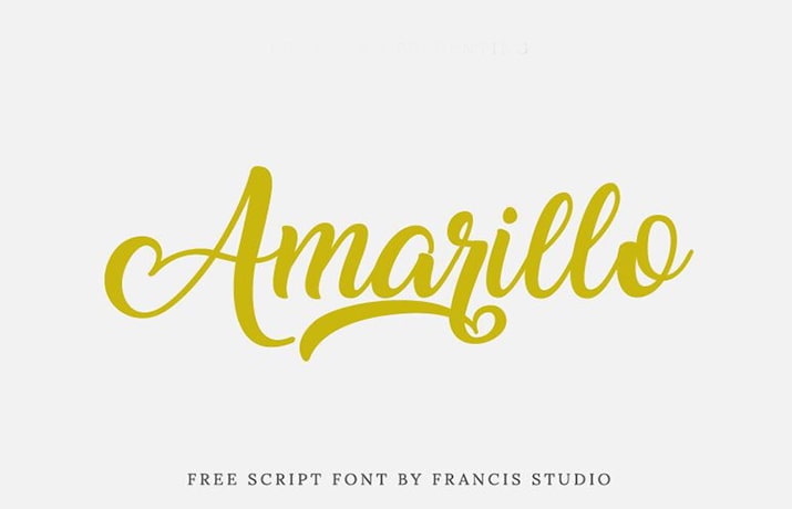 Amarillo Font Family Free Download