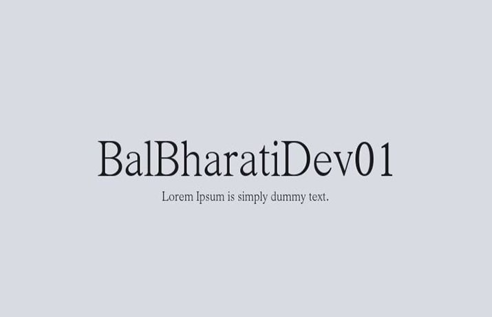 BalBharatiDev01 Font Family Free Download