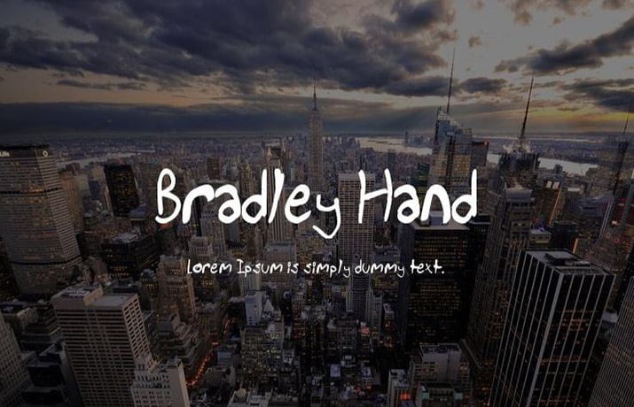 Bradley Hand Font Free Download