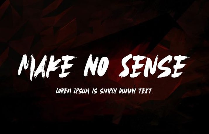 Make No Sense Font Free Download