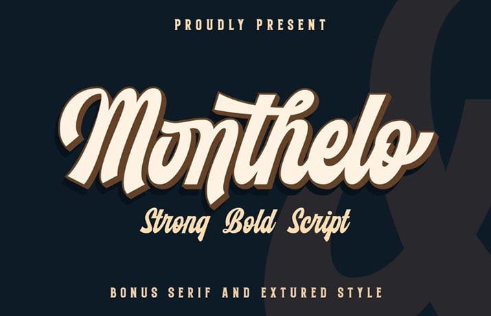 Monthelo Vintage Font Family Free Download