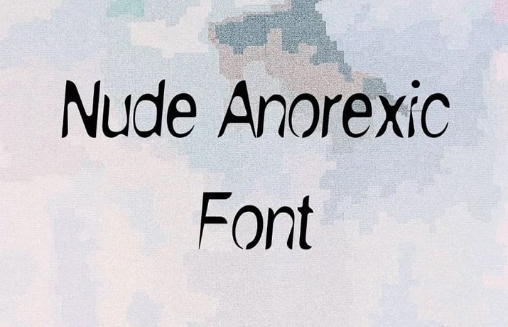 Nude Anorexic Font Free Download