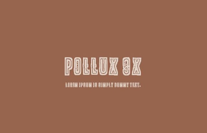 Pollux 9x Font Free Download