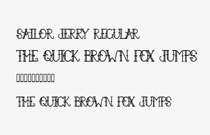 Sailor Jerry Font Free Download