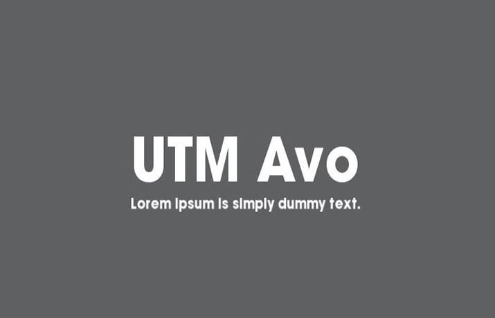UTM Avo Font Free Download