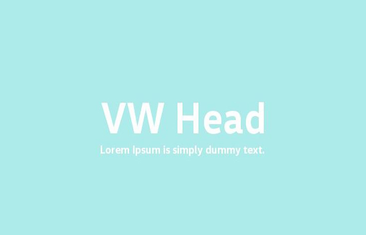 VW Head Font Free Download