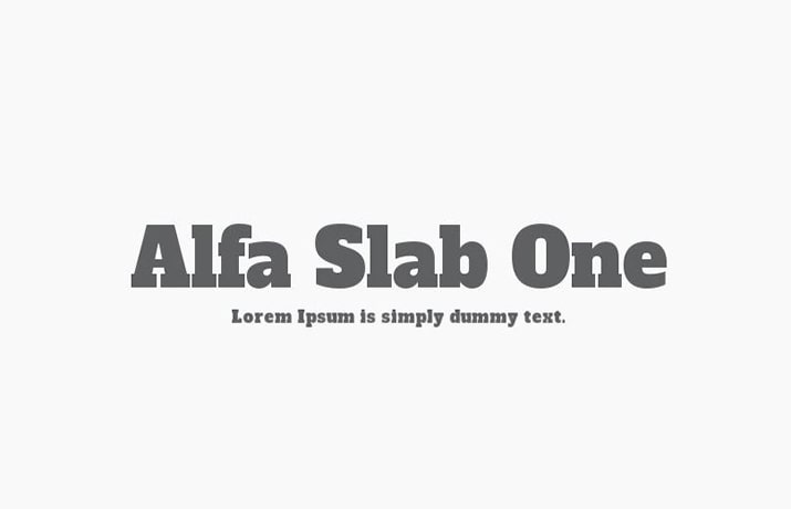 Alfa Slab One Font Family Free Download