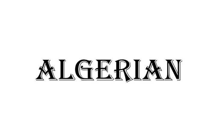 Algerian Font Family Free Download