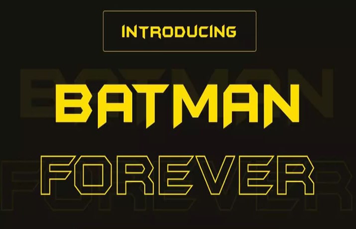 Batman Forever Font Family Free Download