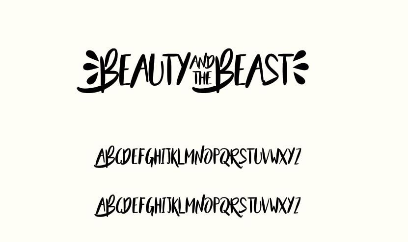 Beauty And The Beast Font Free Download