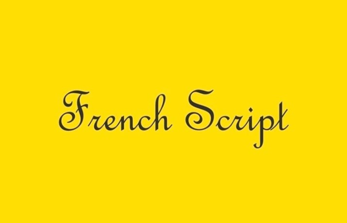 French Script Font Family Free Download