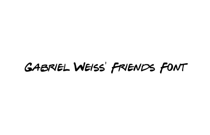 Gabriel Weiss’ Friends Font Family Free Download