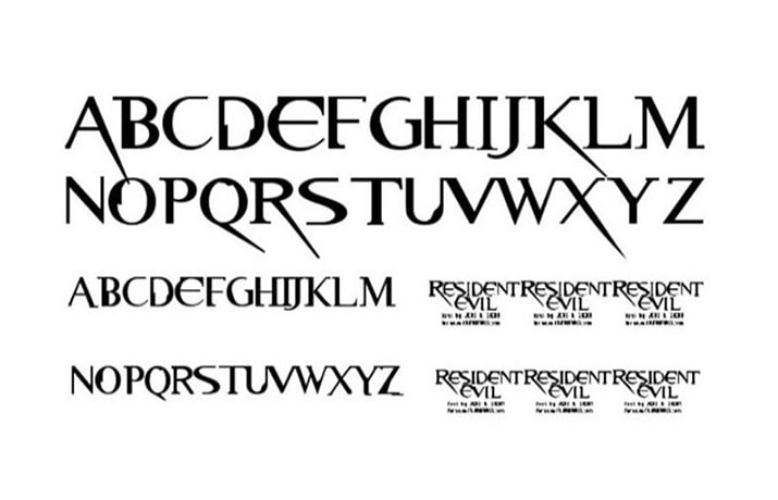 Resident Evil Font Family Download