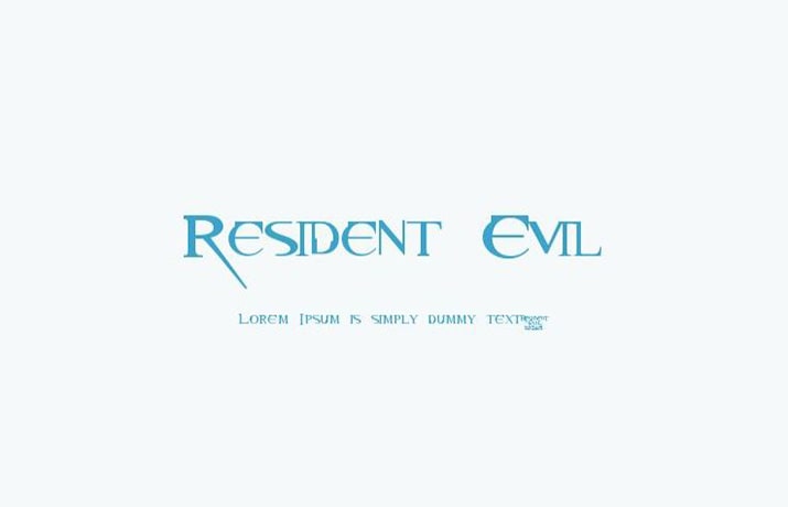 Resident Evil Font Family Free Download