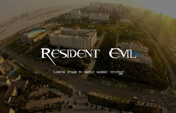 Resident Evil Font Free Download