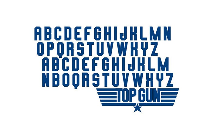 Top Gun Logo Font Family Download