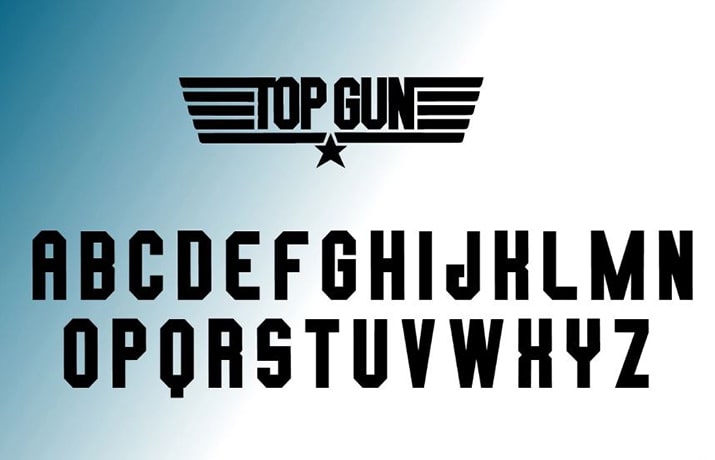 Top Gun Logo Font Free Download