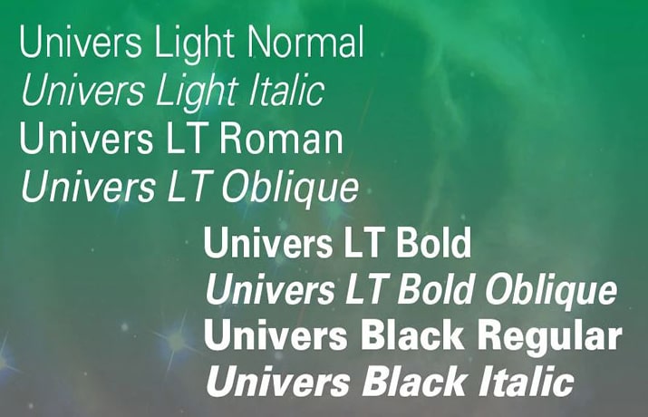 Univers Font Family Download