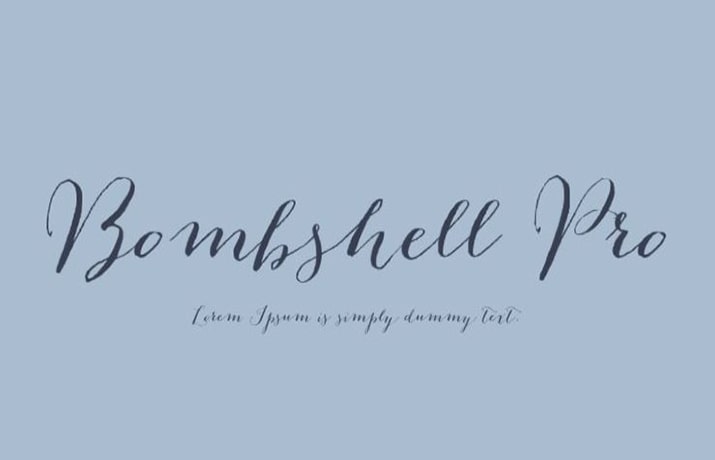 Bombshell Pro Font Free Download