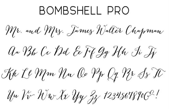 Bombshell Pro Font Free Download