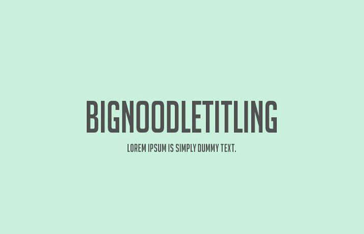 Big Noodle Titling Font Family Free Download