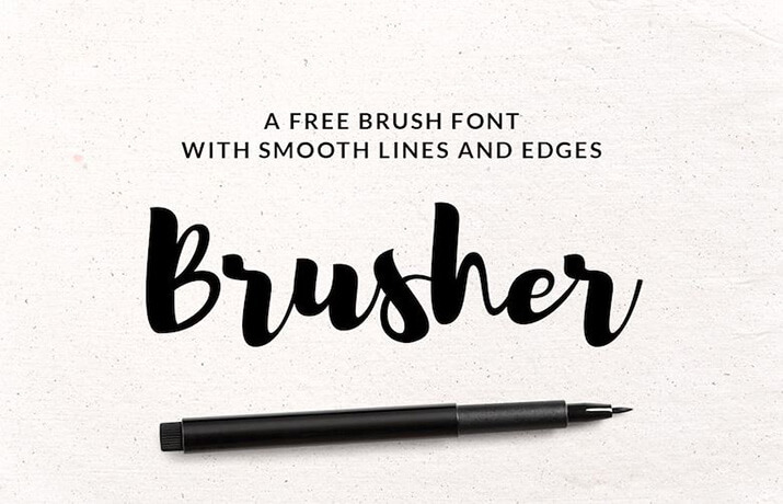Brusher Font Family Free Download