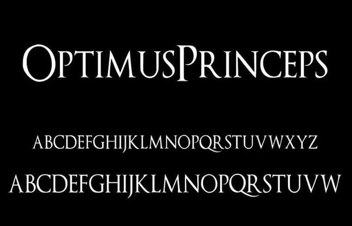 Optimus Princeps Font Free Download
