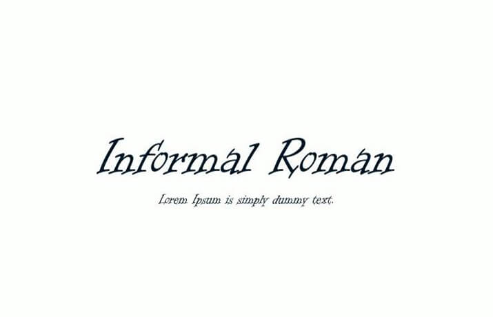 Informal Roman Font Family Free Download