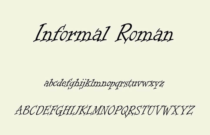 Informal Roman Font Free Download