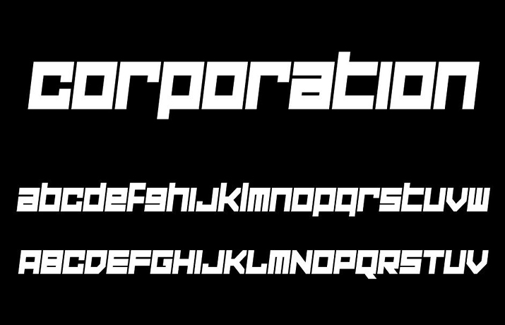 Corporation Games Font Free Download