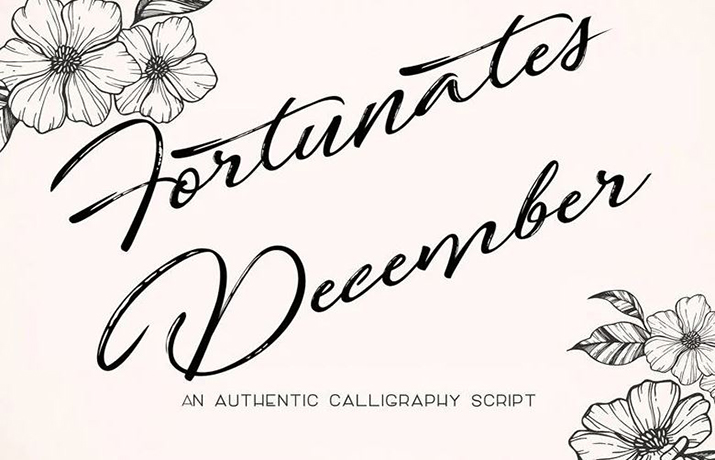 Fortunates December Font Family Free Download