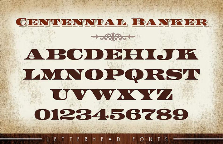 LHF Centennial Banker Font Family Free Download