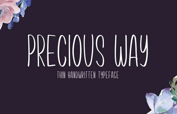 Precious Way Font Free Download – [By Md Shohail Bhuian]