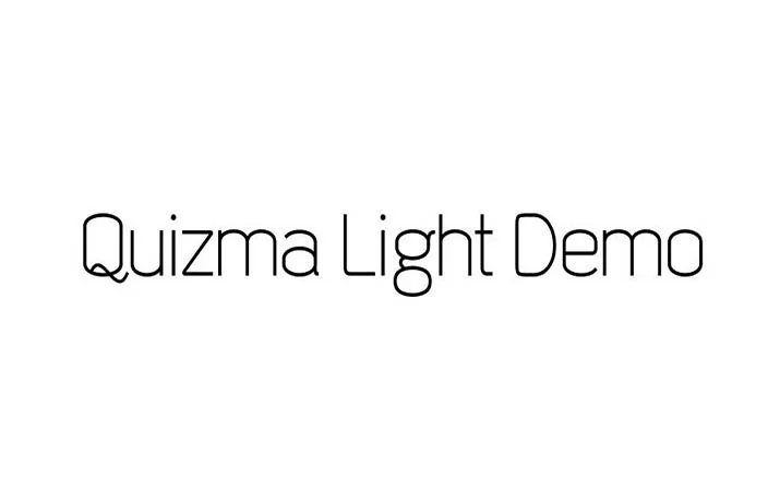 Quizma Light Demo Font Free Download